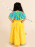 Girls Yellow Turquoise Blue Printed Ready To Wear Lehenga Blouse With Dupatta